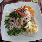 Cebiche con mariscos (seafood cerviche) - muy rico